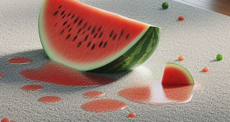 توصیه‌های مهم برای پاکسازی لکه هندوانه از روی فرش